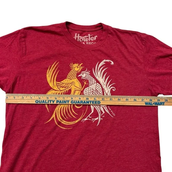 Howler Bros Mens M SS  T-Shirt Crew Neck Duke Riley Fighting Roosters SZ M - Picture 2 of 7